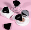 6 Pack Triangle Powder Puffs in Black for Face Makeup Application